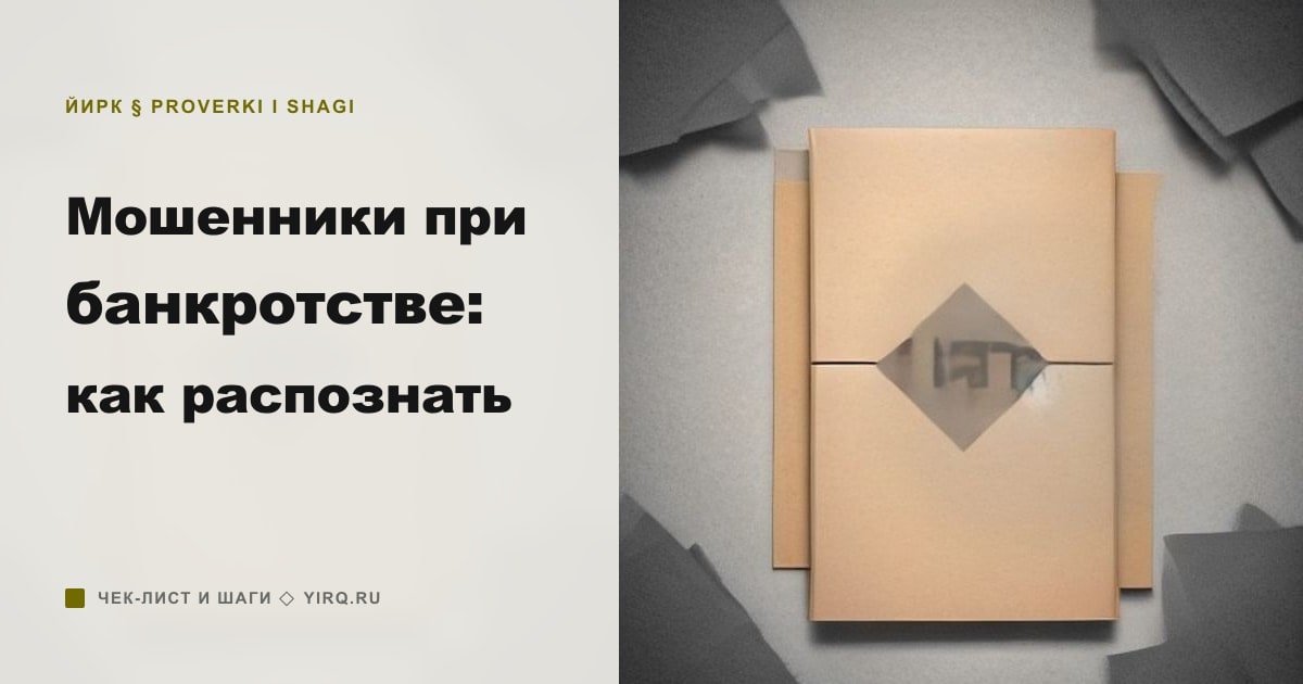 Иллюстрация к статье «Мошенники при банкротстве: как распознать»