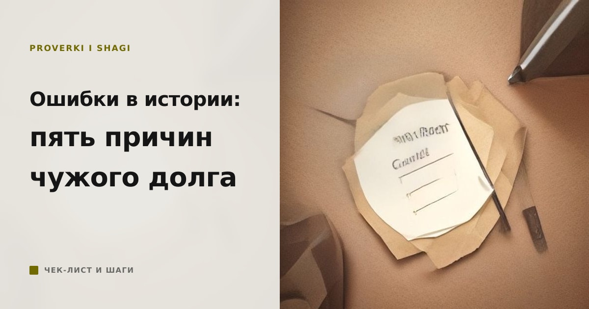 Иллюстрация к статье «Ошибки в кредитной истории: 5 причин чужого долга»