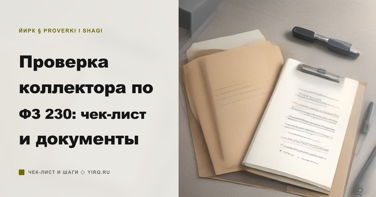 Иллюстрация к статье «Проверка коллектора по ФЗ 230: чек-лист и документы»