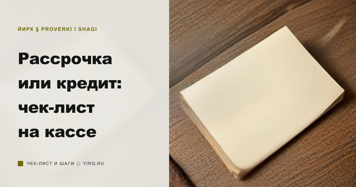 Иллюстрация к статье «Рассрочка или кредит: чек-лист на кассе»